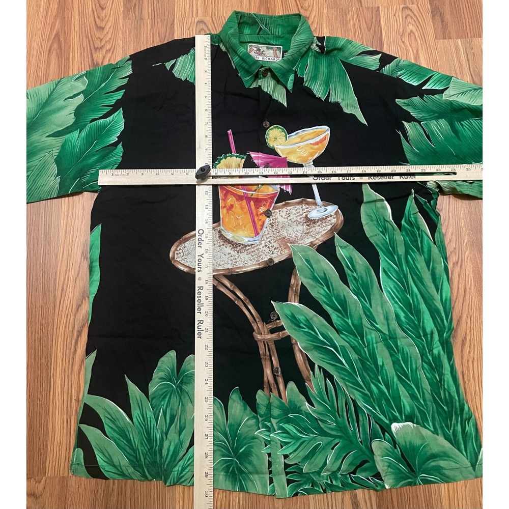 Tori Richard Hawaiian Shirt Mens Extra Large Cocktail Print Short Sleeve - Picture 10 of 11
